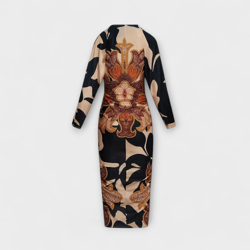 Cleo – Dolman-Midikleid mit brasilianischem Print