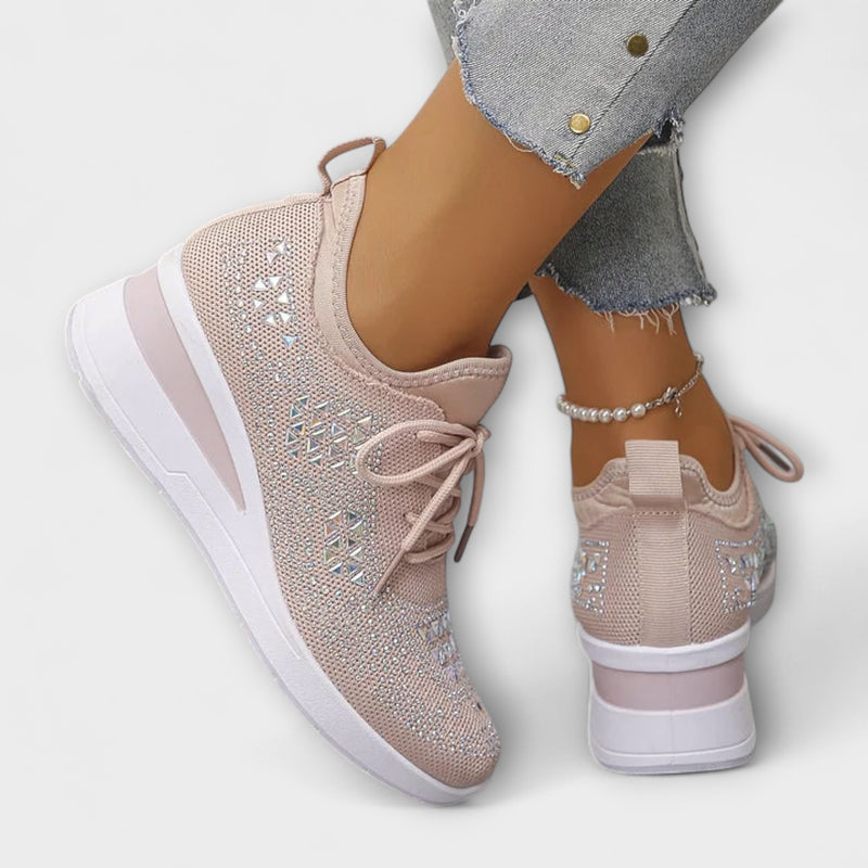 Giselle – Schillernde Orthopädische Sneakers mit Strass