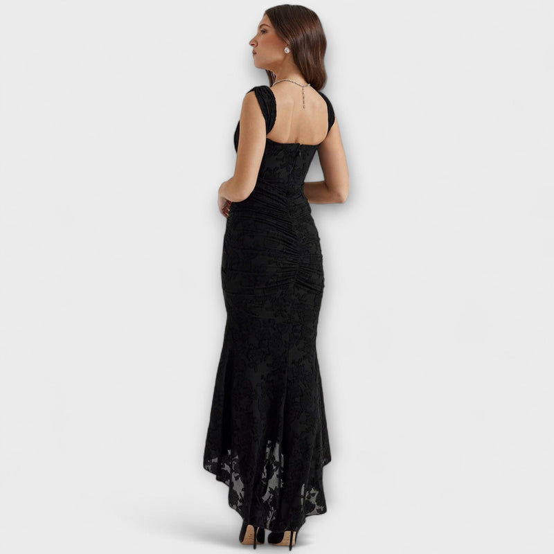 Renske - Langes Kleid mit Eleganten und Raffinierten Korsett