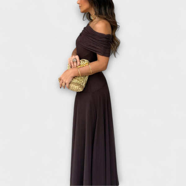 Meadow - Toledo Ein-Schulter Mesh Maxi Kleid