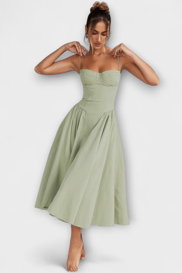 Rosalie - Verfeinertes ärmelloses Korsettkleid