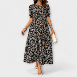 Amelia - Kleid mit Rundhalsausschnitt und Blumenmuster