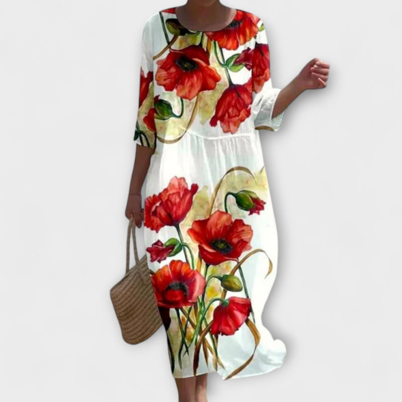 Miranda - Stilvolles Floral-Maxikleid