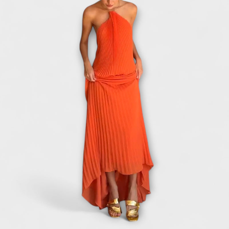 Poppy - Schickes Kleid mit Plissee-Ausschnitt