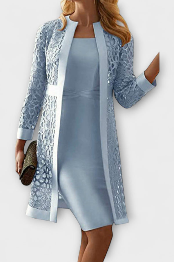 Runa - Elegantes Zweiteiliges Spitzenkleid