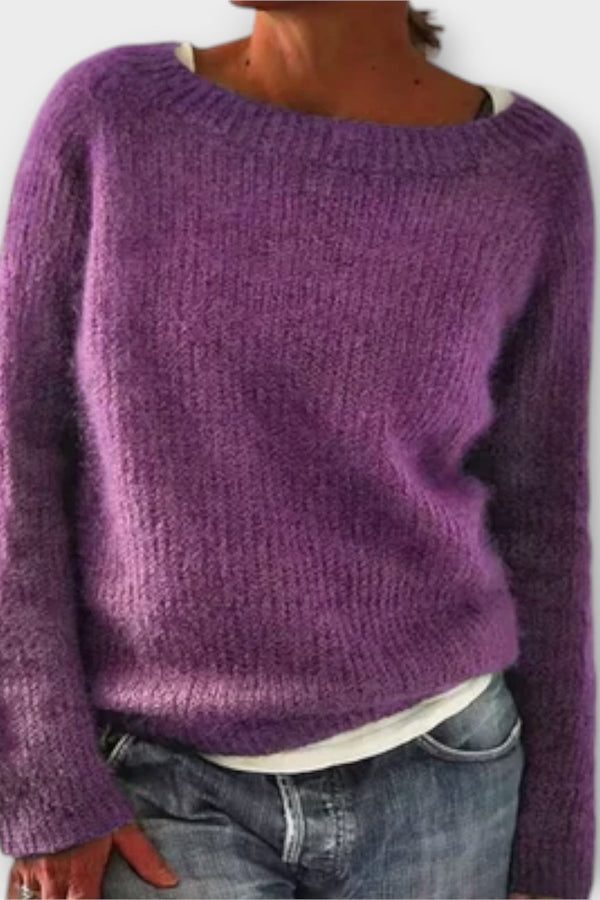 Regine – einfarbiger Strickpullover