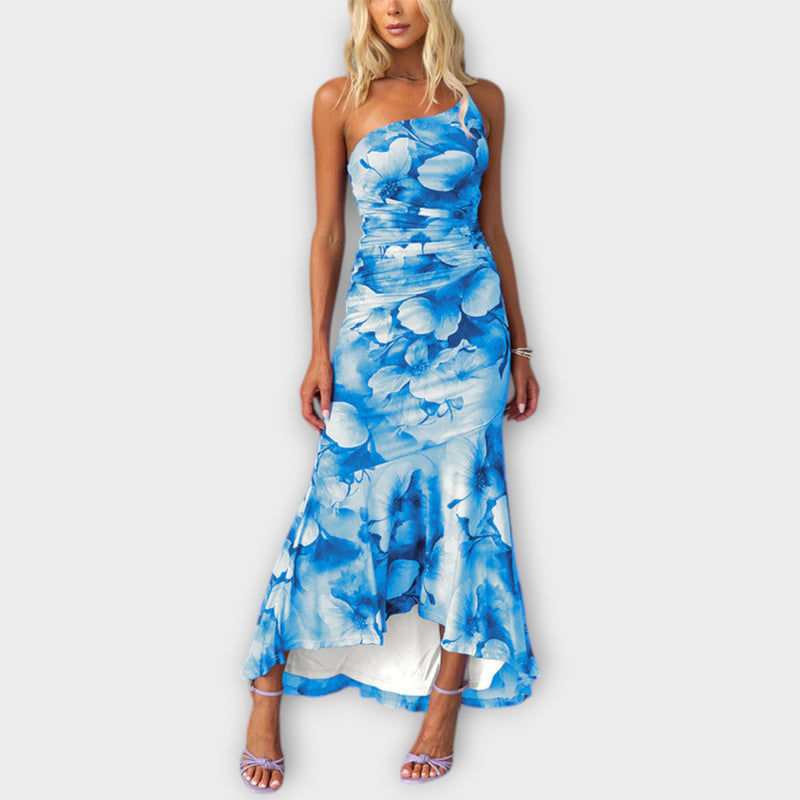 Pia - Maxikleid mit einseitiger Raffung