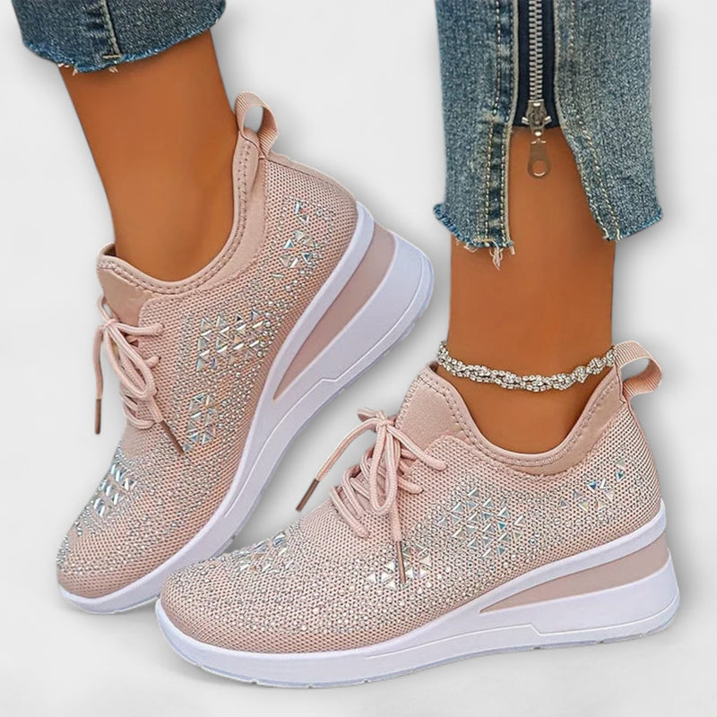 Giselle – Schillernde Orthopädische Sneakers mit Strass