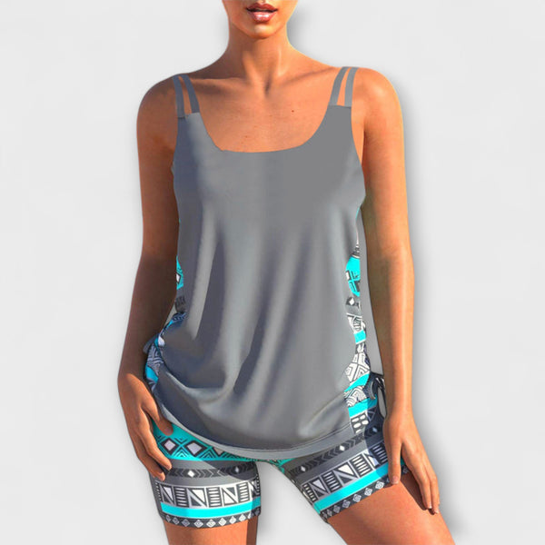 Sylvia - Geometrisch gemusterter Tankini