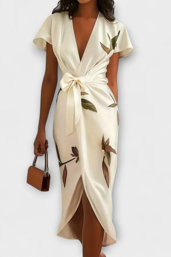 Satin Wickel-Kleid