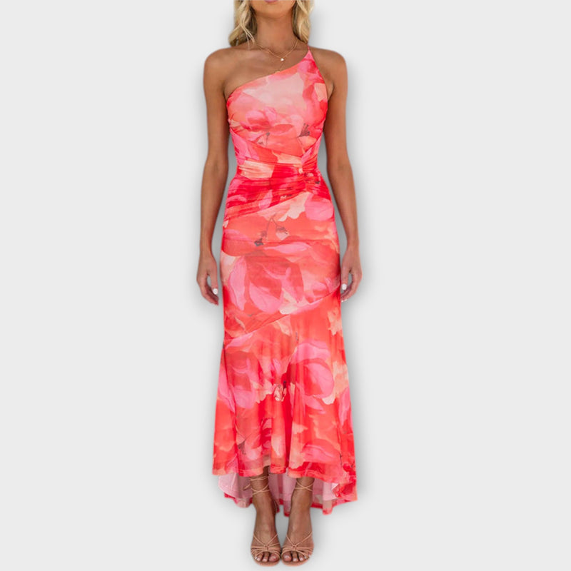Pia - Maxikleid mit einseitiger Raffung