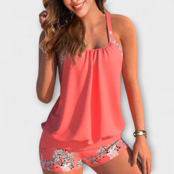 Sheila - Klassischer Tankini mit Blumenmuster