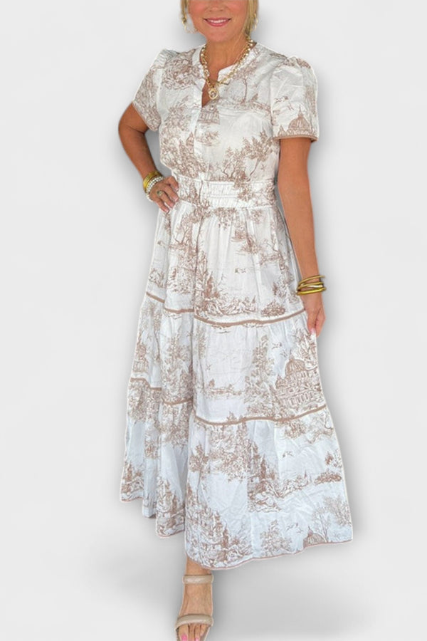 Eliza - Zeitloses Toile Maxi-Kleid