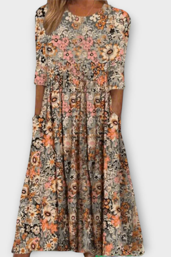 Paula - Elegantes Blumenkleid aus Premiumstoff