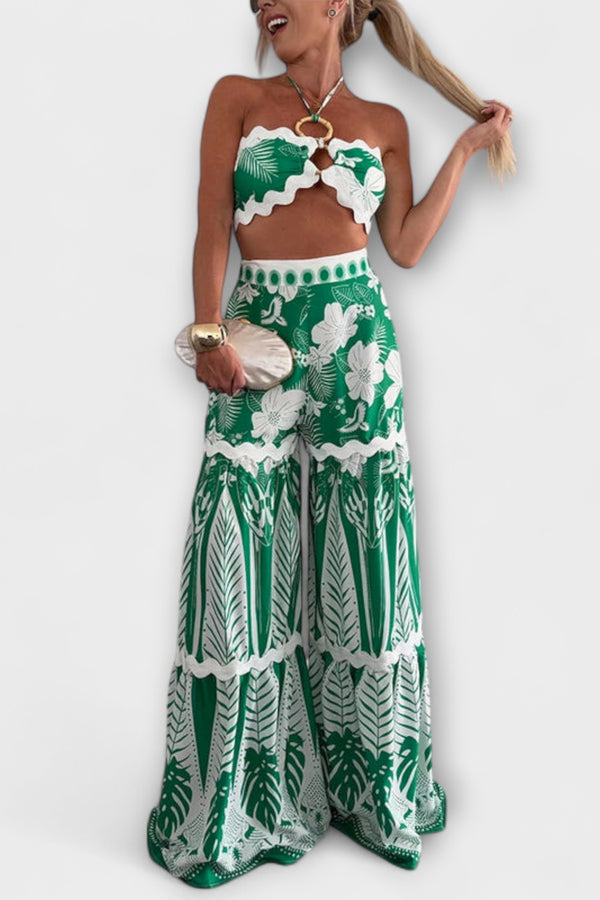 Zella - Cassie Ric Rac Trim Halter Ring Set