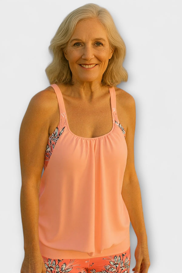 Sheila - Klassischer Tankini mit Blumenmuster