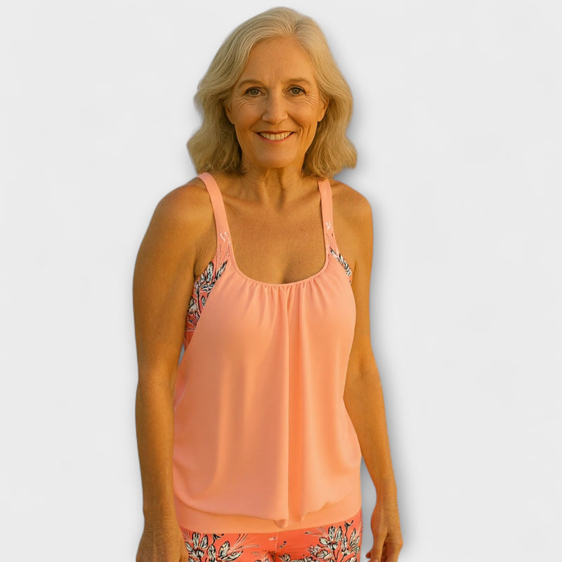 Sheila - Klassischer Tankini mit Blumenmuster