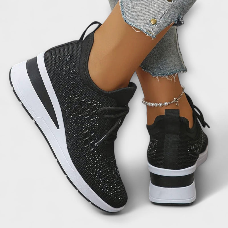 Giselle – Schillernde Orthopädische Sneakers mit Strass