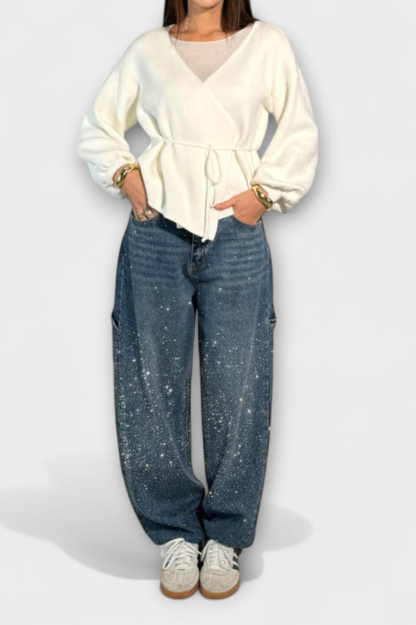 Fable - Shine Denim Jeans im Balloon Carpenter Stil