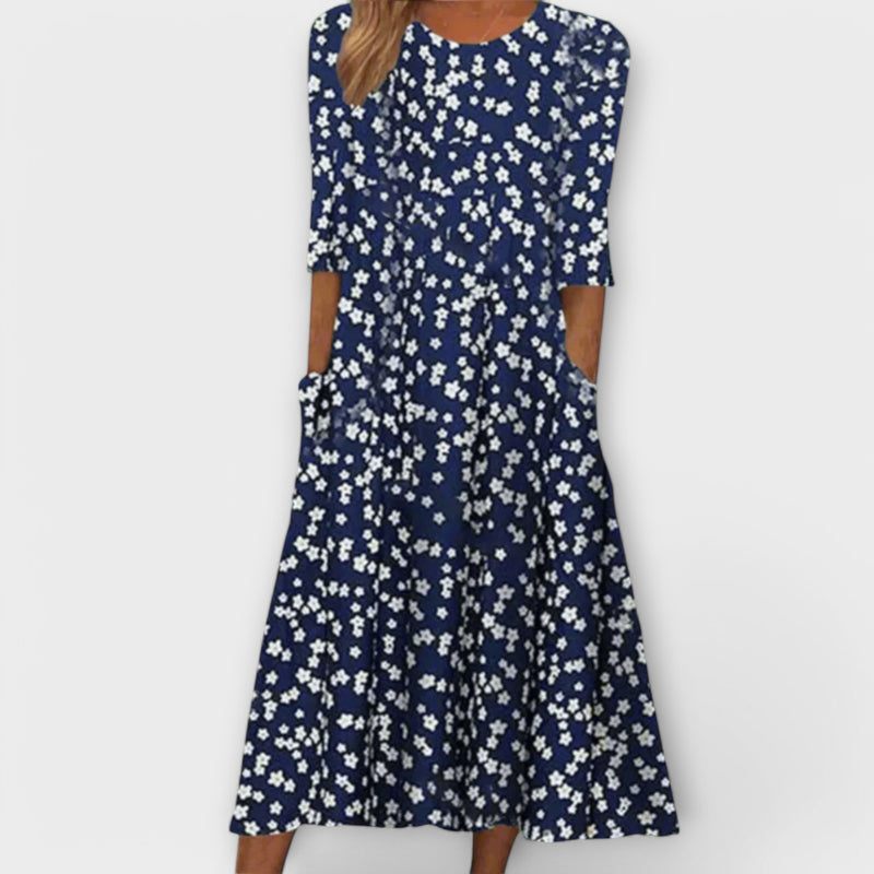 Paula - Elegantes Blumenkleid aus Premiumstoff