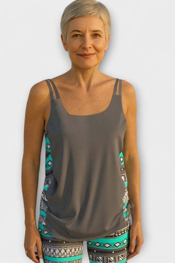 Sylvia - Geometrisch gemusterter Tankini