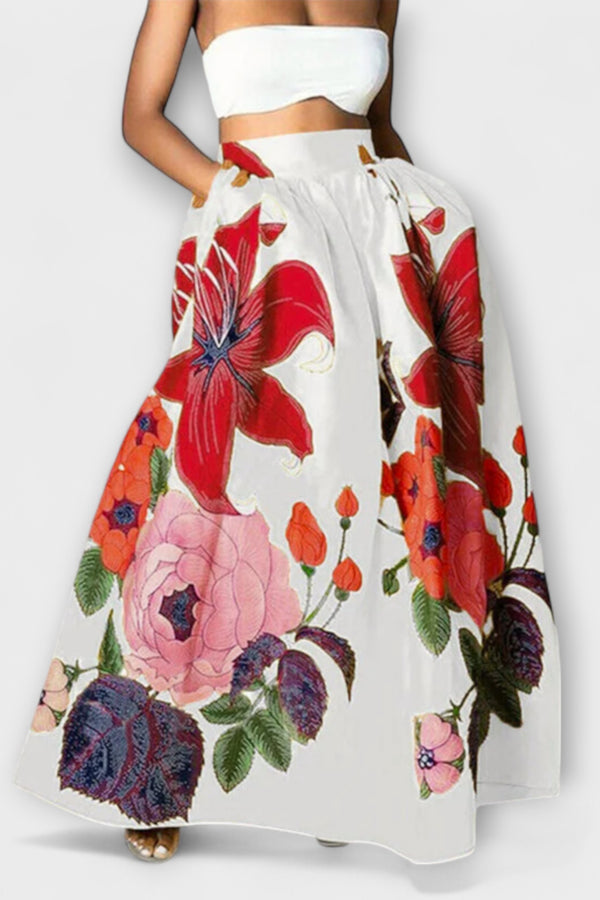 Ysolda - Schicker Hochtaillierter Floralprint-Rock