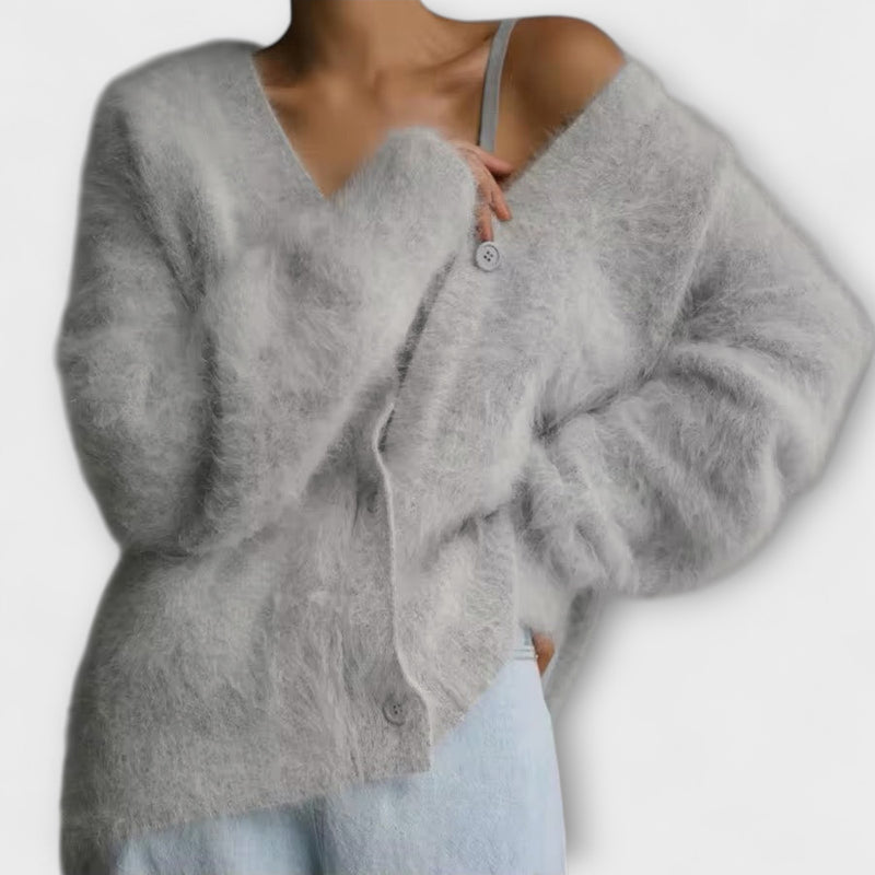 Lilla - Kuschelige Strickjacke