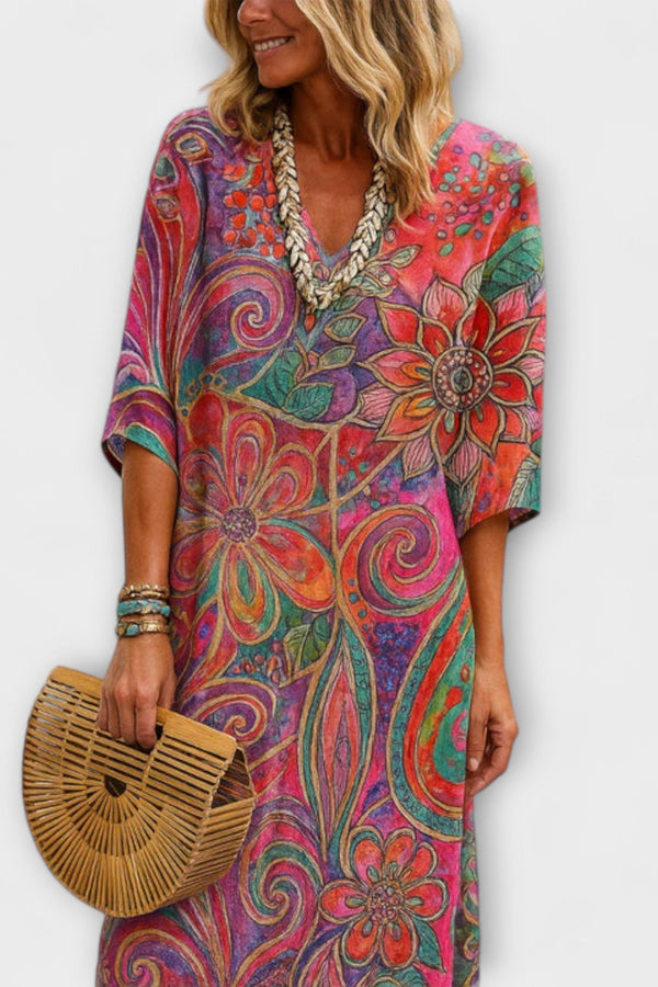 Aureline – Langes Blumen Kleid