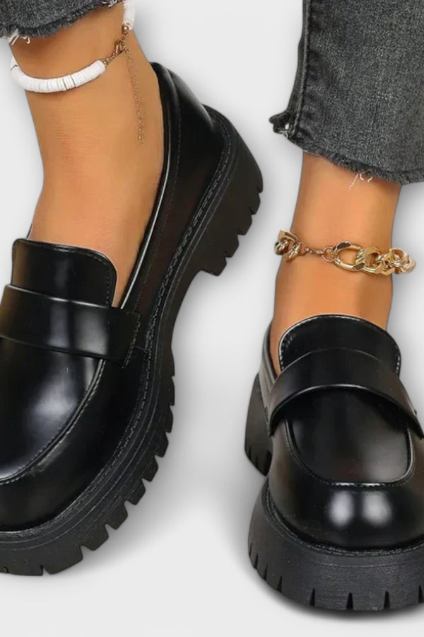 Damen Mokassin mit orthopädischem Design und Satinkeilen