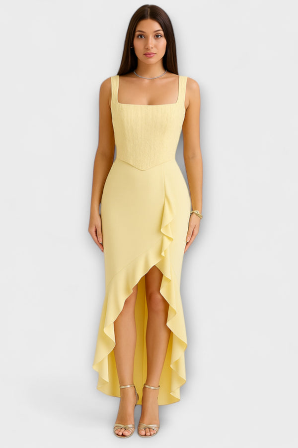 Bella - Rüschensatin-Korsettkleid