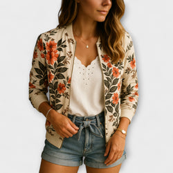 Kaelin - Stylische Bomberjacke mit Blumenmuster