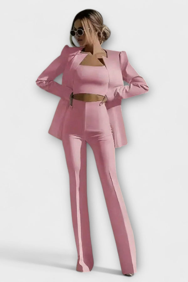 Selina - Stilvolles 3-teiliges Set (Blazer, Oberteil, Hose)