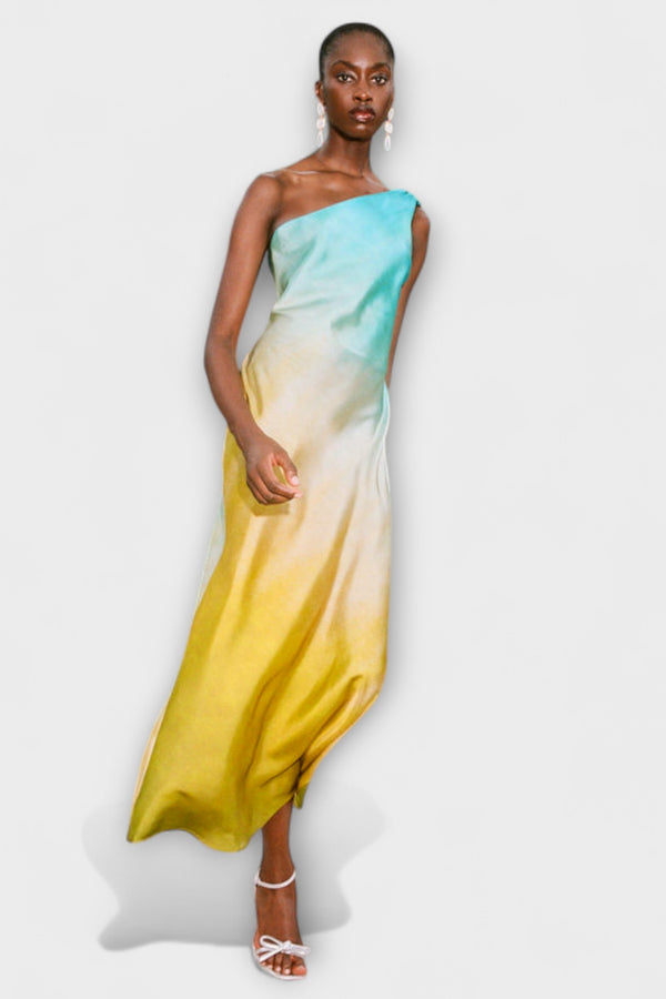 Arabella - Ein-Schulter Midi-Kleid
