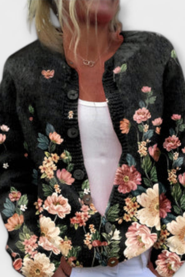 Talia – Eleganter Cardigan mit Print