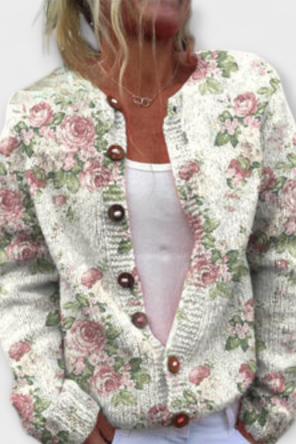 Noa – Kuscheliger Cardigan mit Print