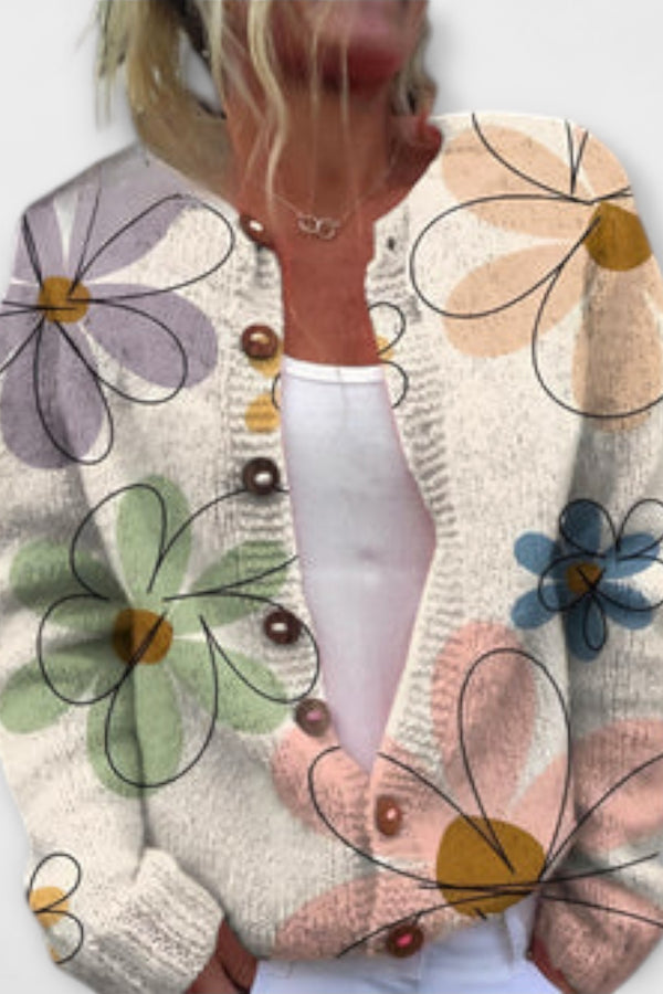 Mea – Cardigan mit Blumenmuster
