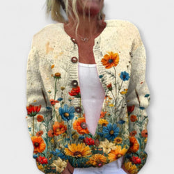 Nalea – Strick-Cardigan mit Blütendesign