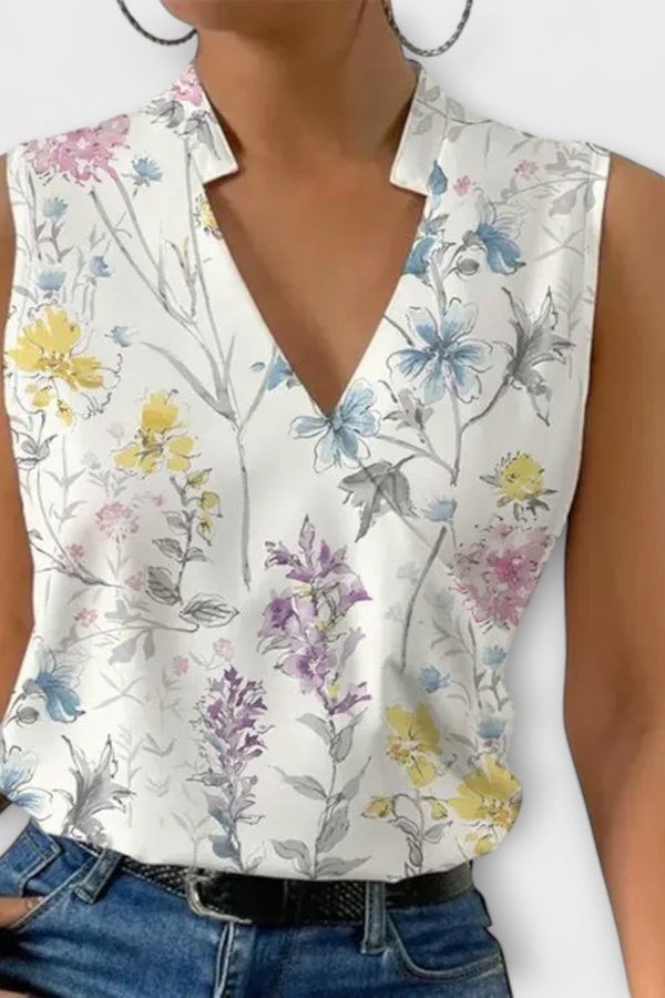 Weiches Sommertop Mit V-Ausschnitt