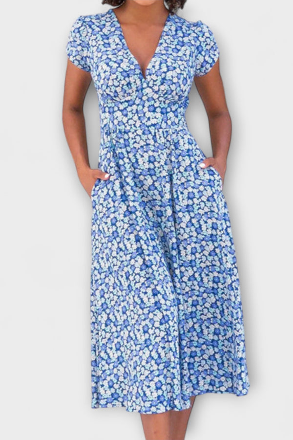 Fienna - Midi Kleid mit Knopfleiste