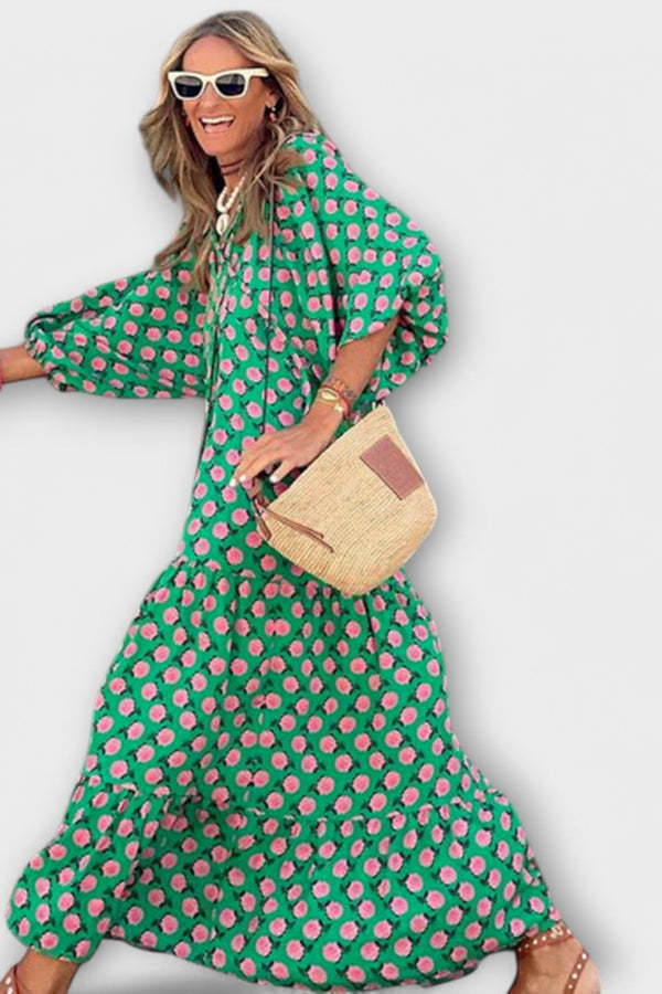 Elegantes Geometrisches Maxikleid