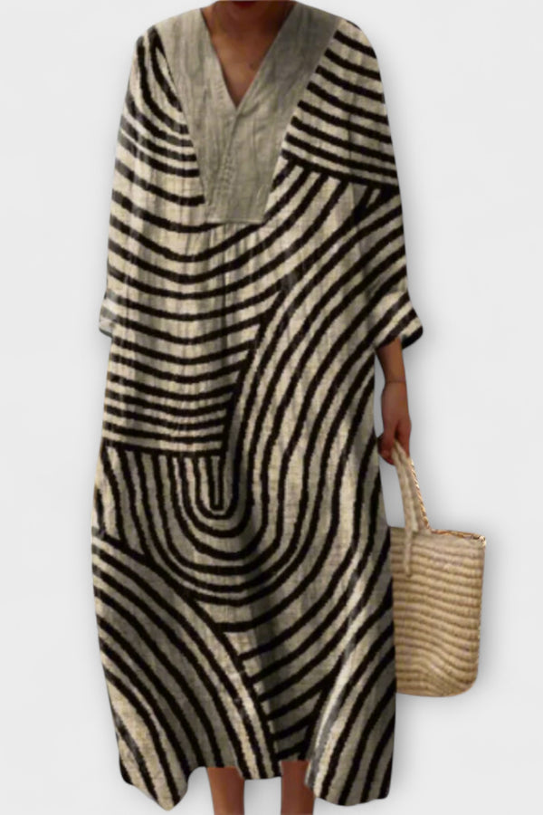 Abigail - Stilvolles Geometrisches Kleid