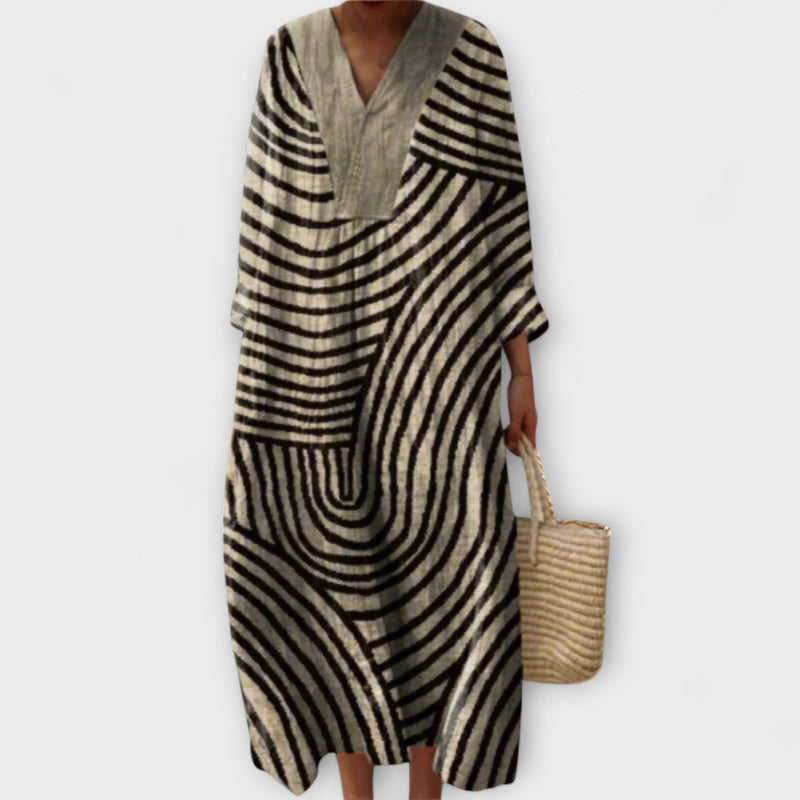 Abigail - Stilvolles Geometrisches Kleid