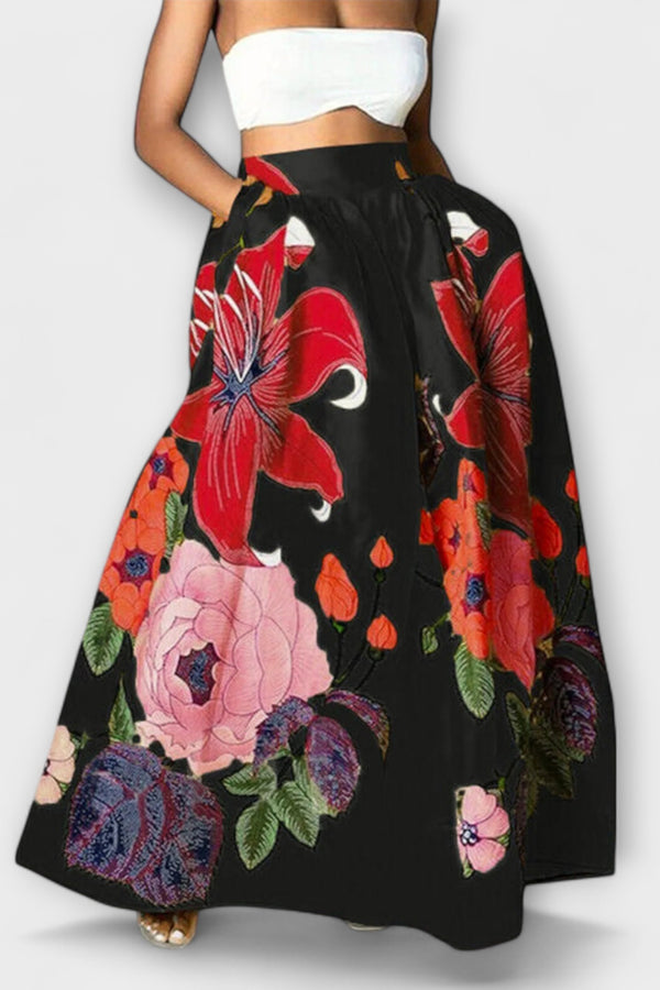 Ysolda - Schicker Hochtaillierter Floralprint-Rock