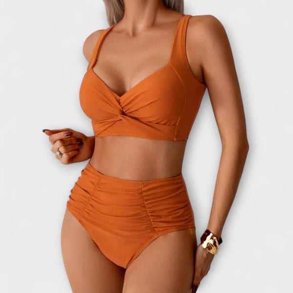 Zoe - Rüschendes Bandeau-Badeanzug