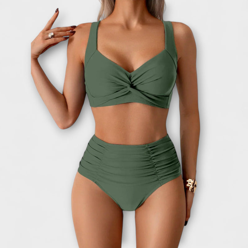 Zoe - Rüschendes Bandeau-Badeanzug