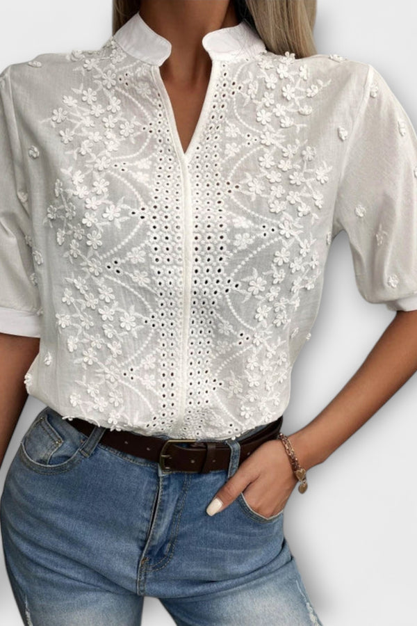 Élise - Mila Bluse mit exquisiter Stickerei