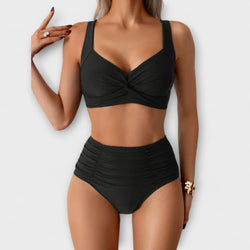 Zoe - Rüschendes Bandeau-Badeanzug