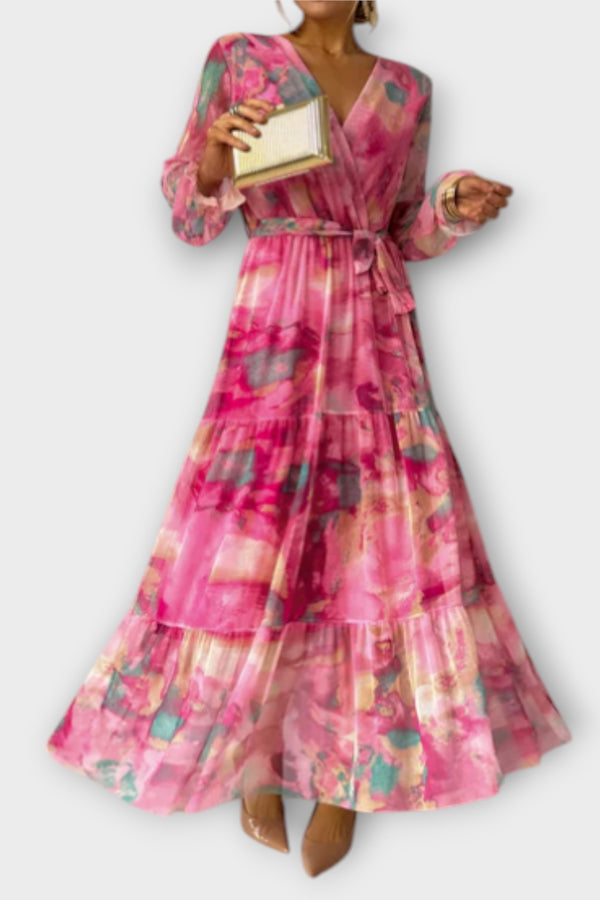 Evelyn - Aquarelle Dream Maxikleid