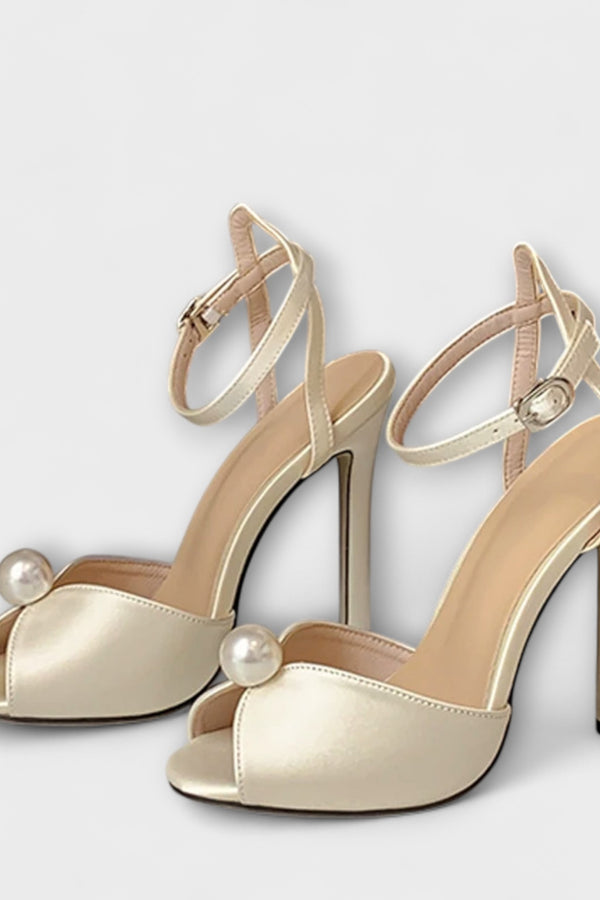 Liyke - Hochwertige Bequeme Seiden Peep Toe
