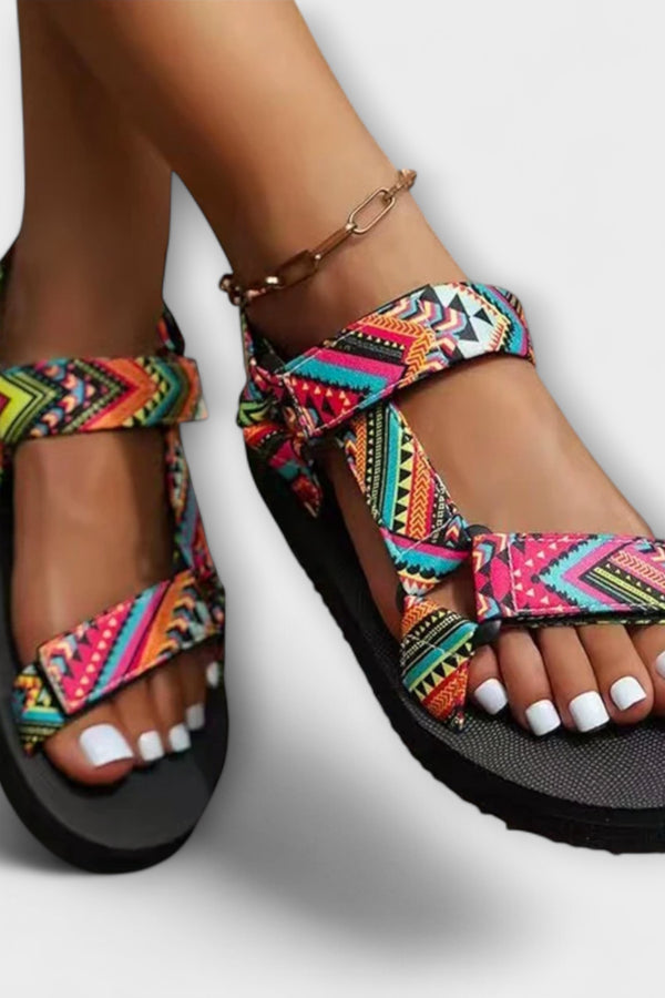 Sommerliche Flache Damen Sandalen aus Hanfseil